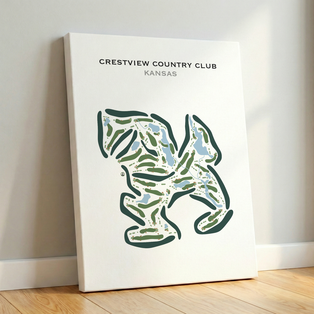 Crestview Country Club, Kansas - Printed Golf Courses