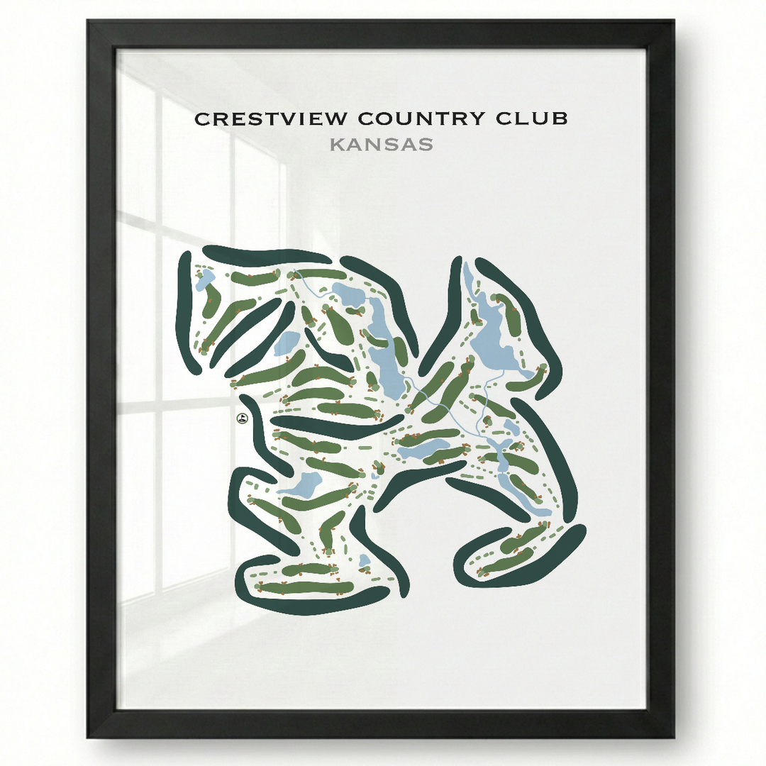 Crestview Country Club, Kansas - Printed Golf Courses
