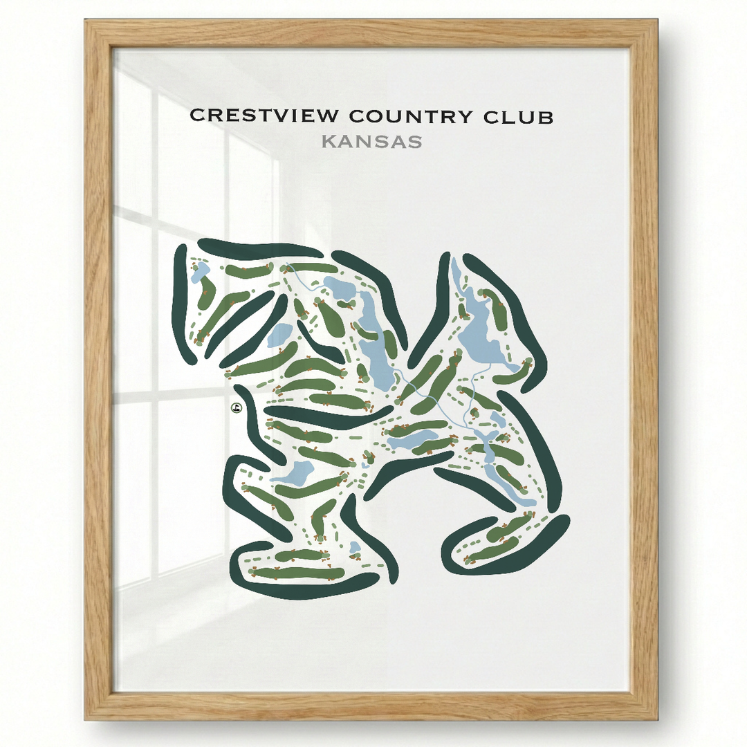 Crestview Country Club, Kansas - Printed Golf Courses
