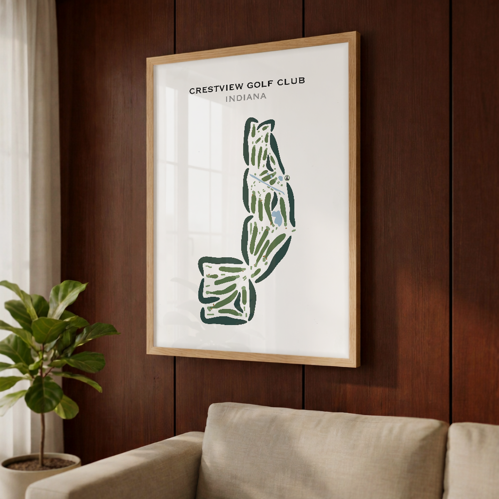 Crestview Golf Club, Indiana - Printed Golf Courses