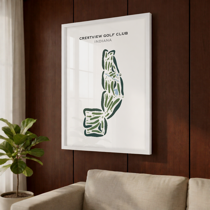 Crestview Golf Club, Indiana - Printed Golf Courses