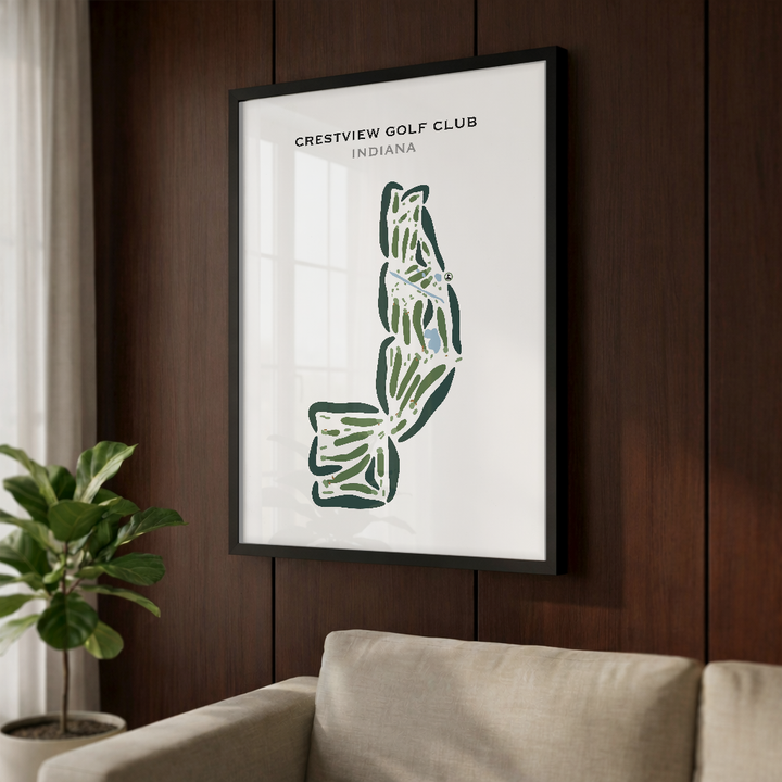 Crestview Golf Club, Indiana - Printed Golf Courses