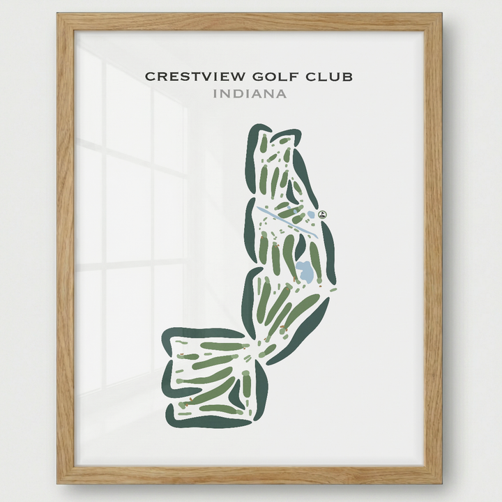 Crestview Golf Club, Indiana - Printed Golf Courses