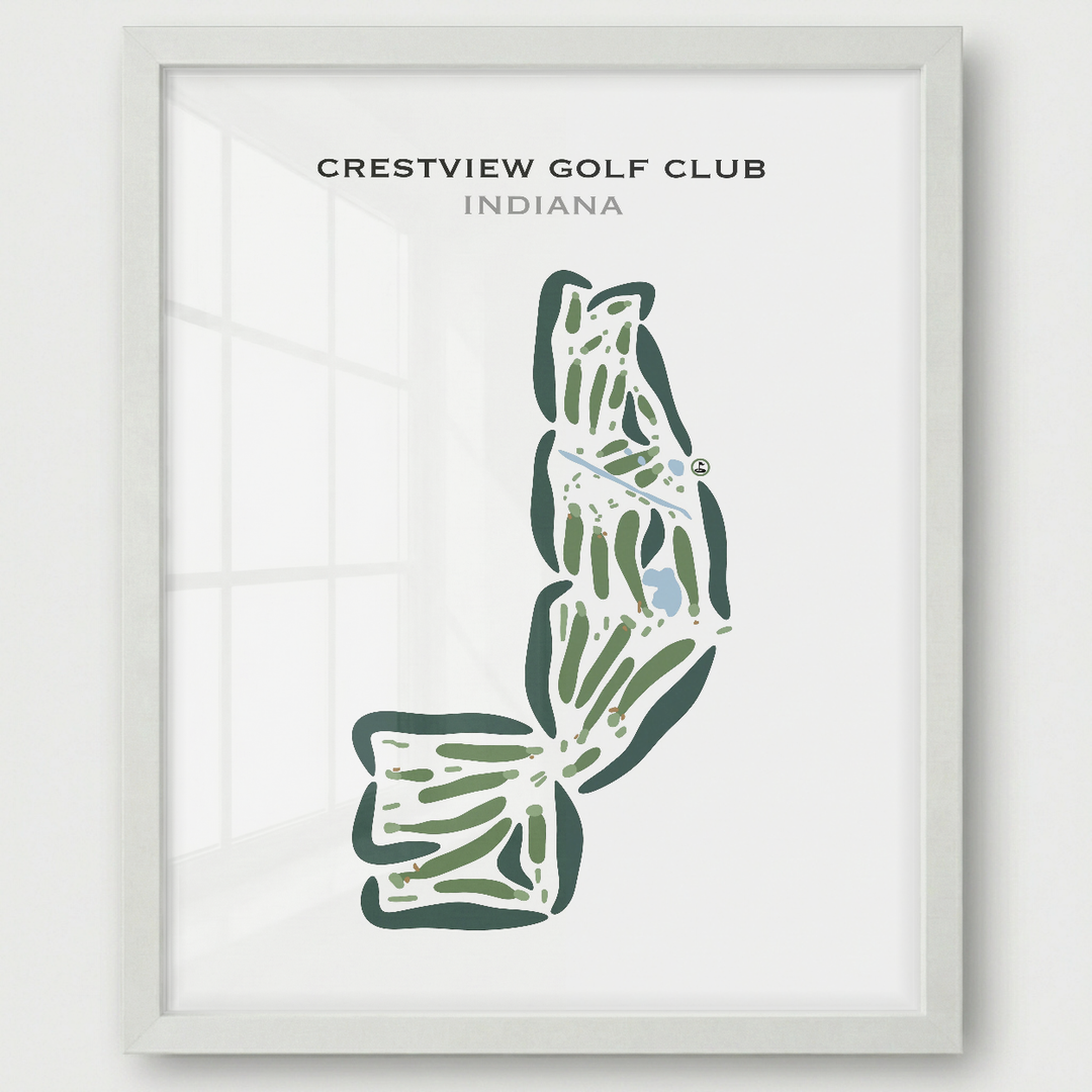 Crestview Golf Club, Indiana - Printed Golf Courses
