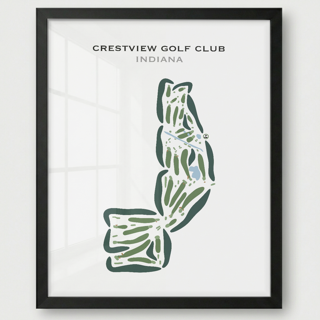 Crestview Golf Club, Indiana - Printed Golf Courses