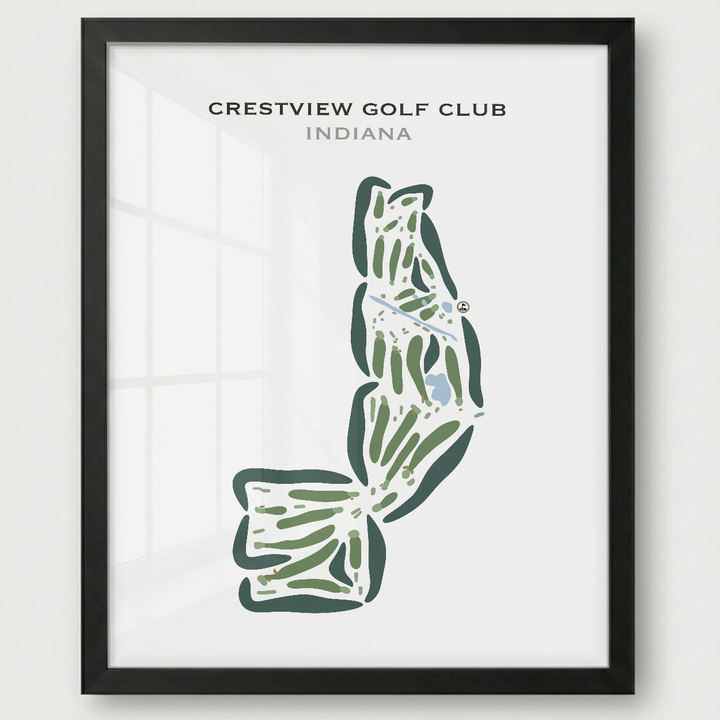 Crestview Golf Club, Indiana - Printed Golf Courses