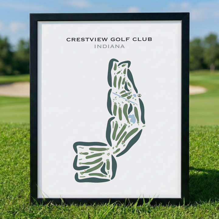 Crestview Golf Club, Indiana - Printed Golf Courses