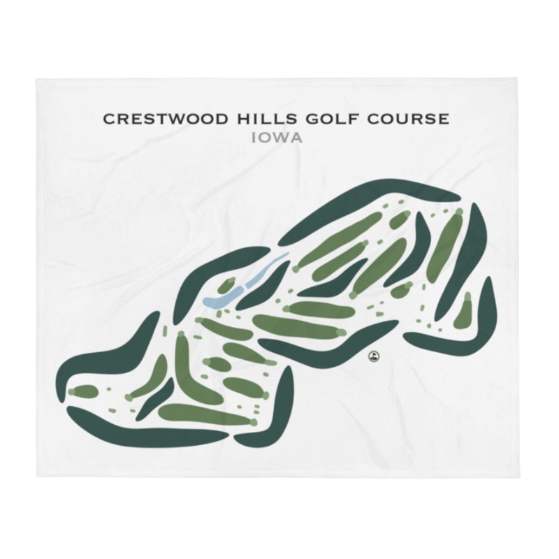 Crestwood Hills Golf Course, Iowa - Printed Golf Courses
