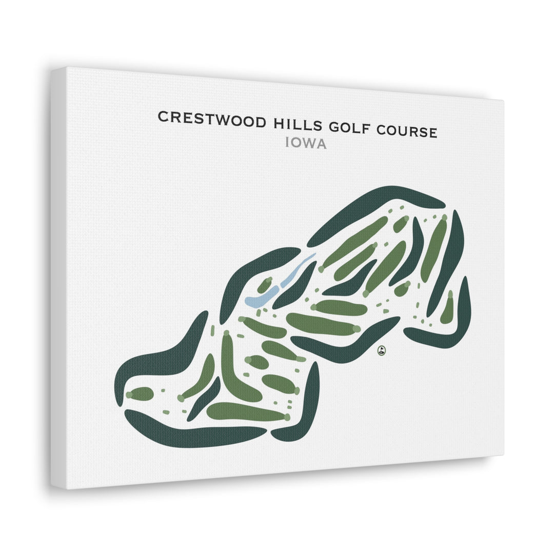 Crestwood Hills Golf Course, Iowa - Printed Golf Courses