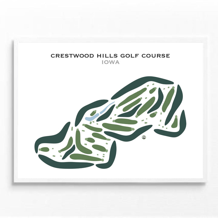 Crestwood Hills Golf Course, Iowa - Printed Golf Courses