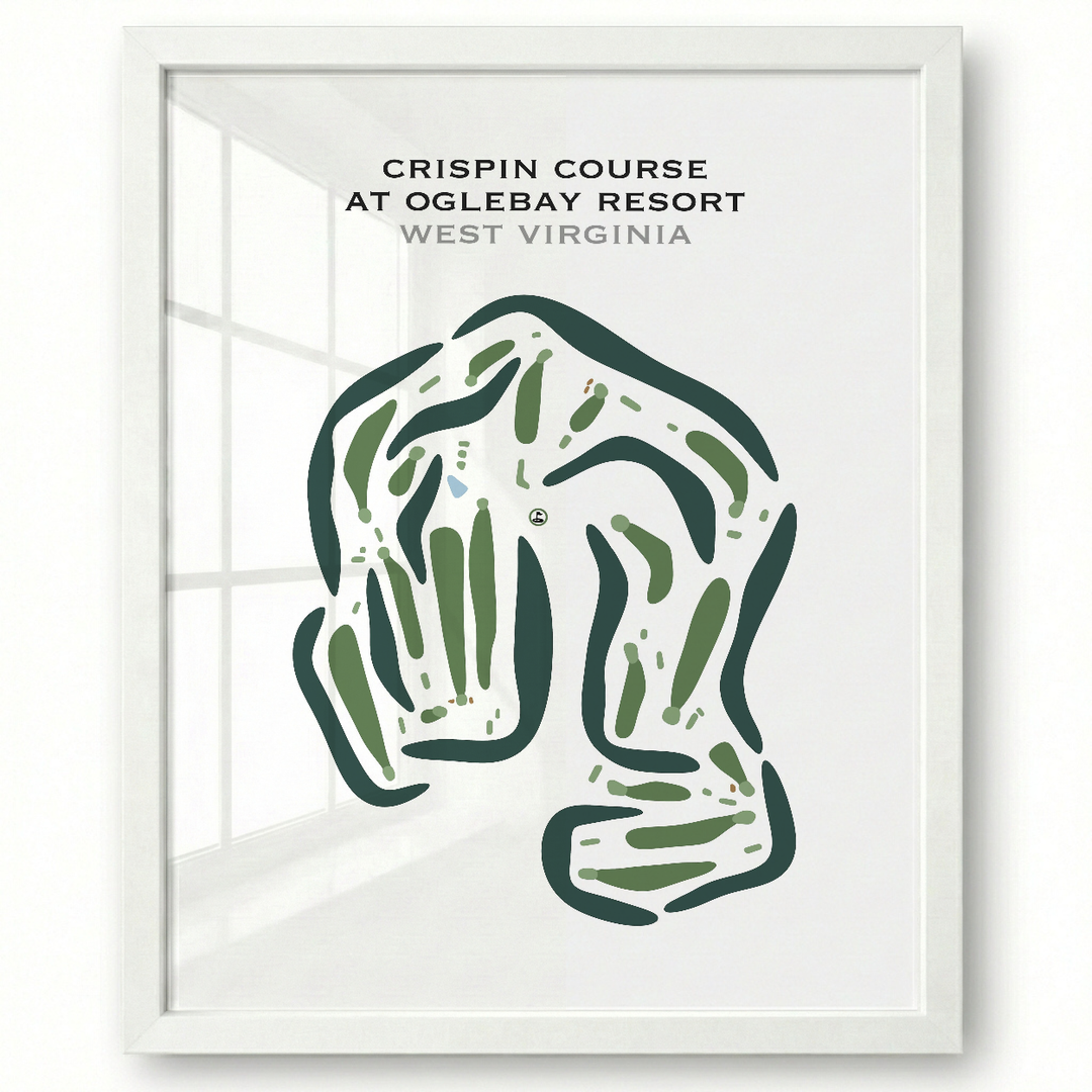 Crispin Golf Course At Oglebay Resort, West Virginia - Printed Golf Courses