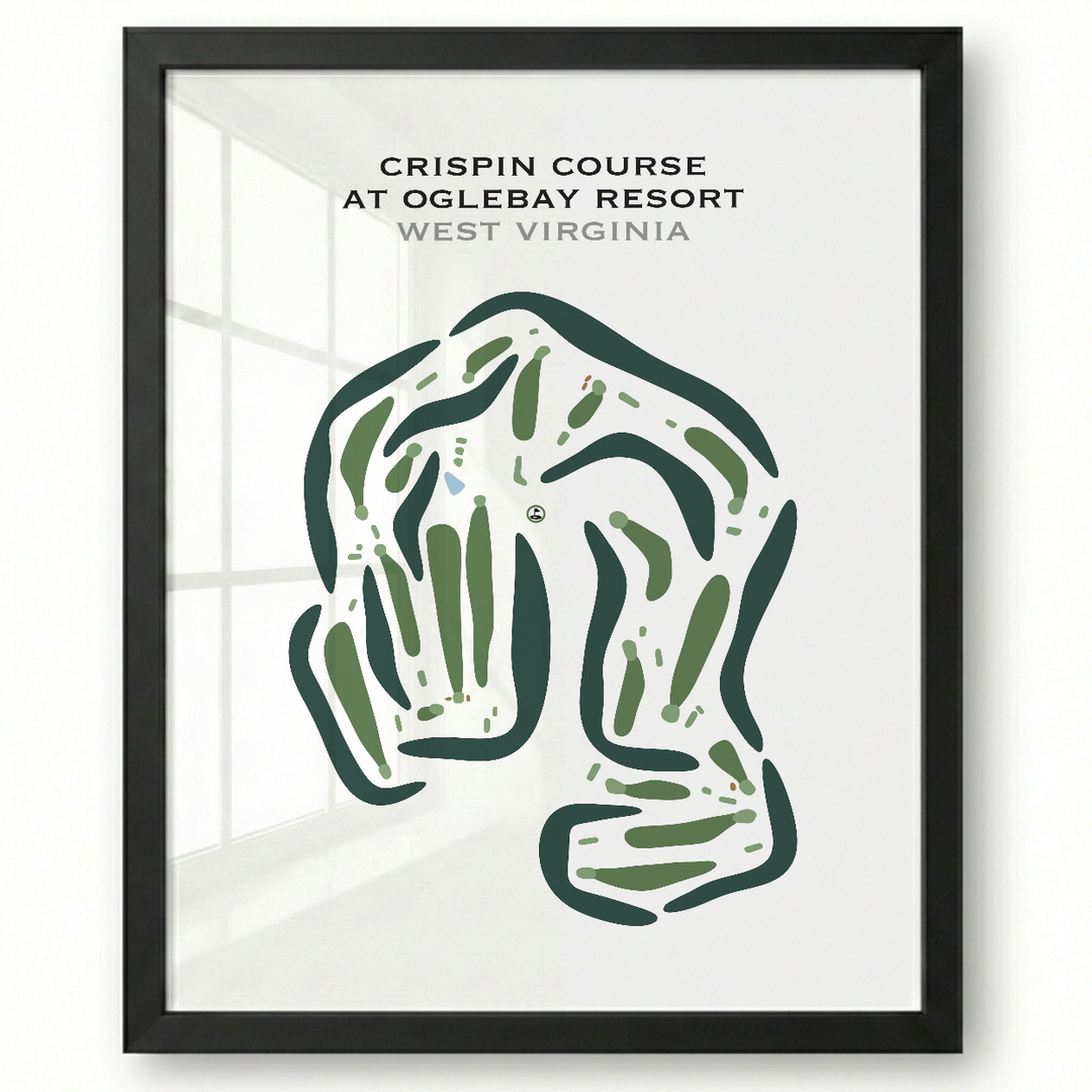 Crispin Golf Course At Oglebay Resort, West Virginia - Printed Golf Courses