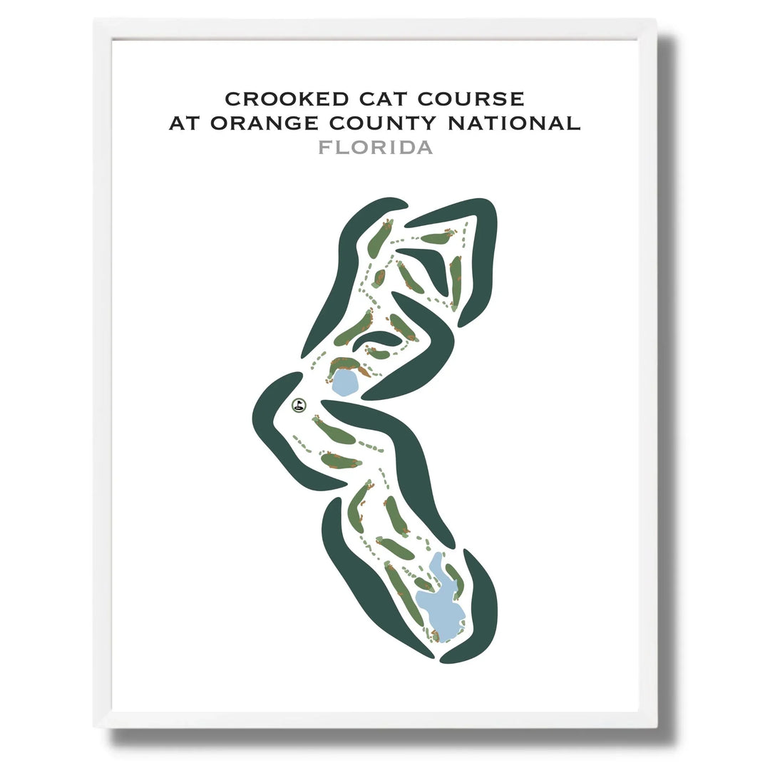 Crooked Cat Course at Orange County National, Winter Garden, Florida - Printed Golf Courses