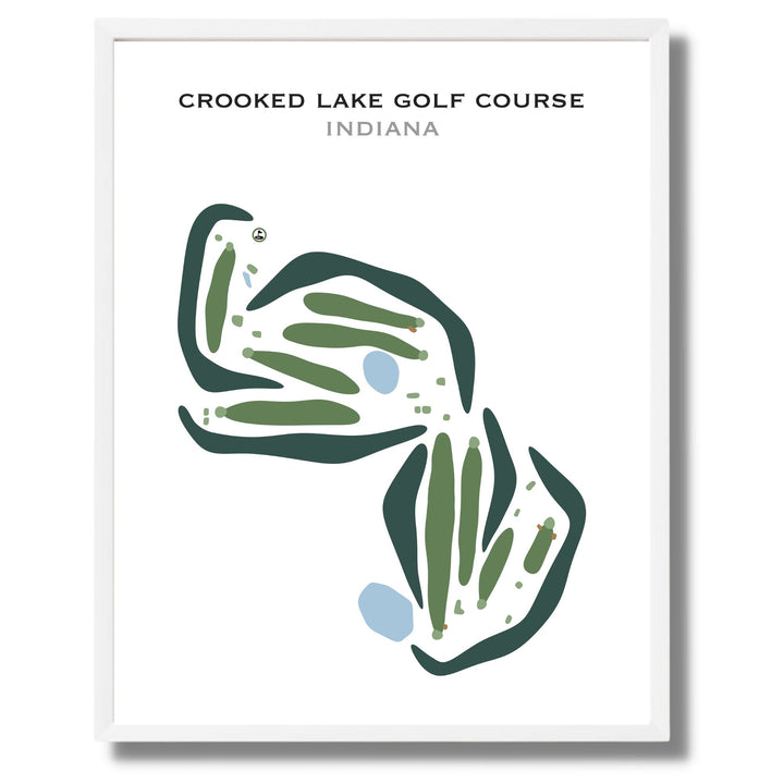 Crooked Lake Golf Course, Indiana - Printed Golf Courses