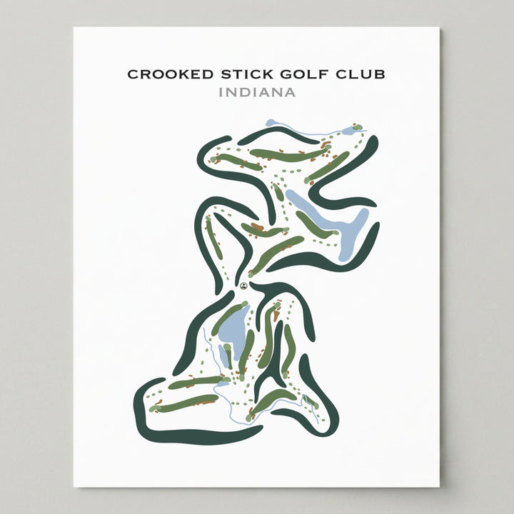 Crooked Stick Golf Club, Indiana - Printed Golf Courses