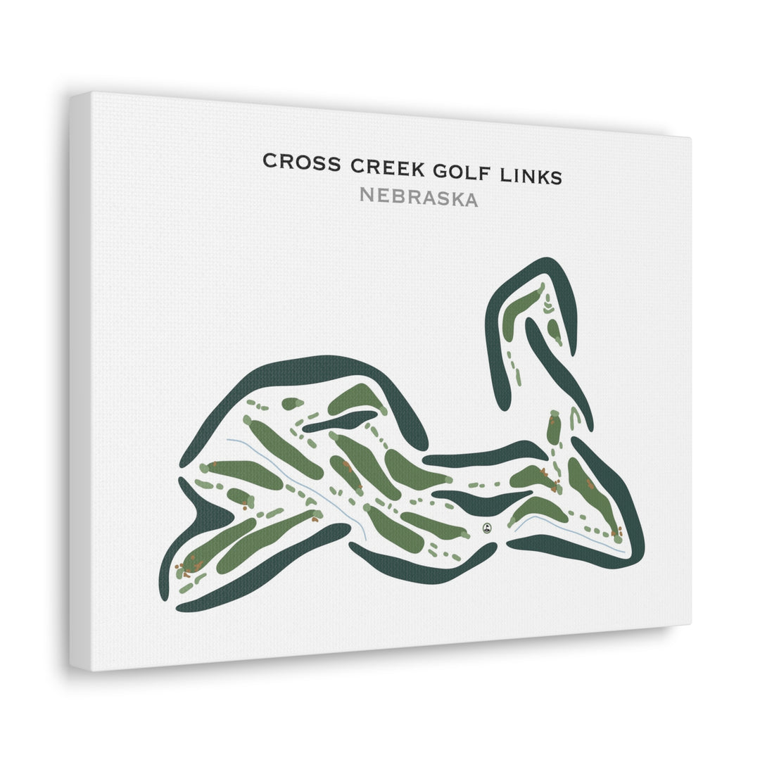 Cross Creek Golf Links, Nebraska - Printed Golf Courses