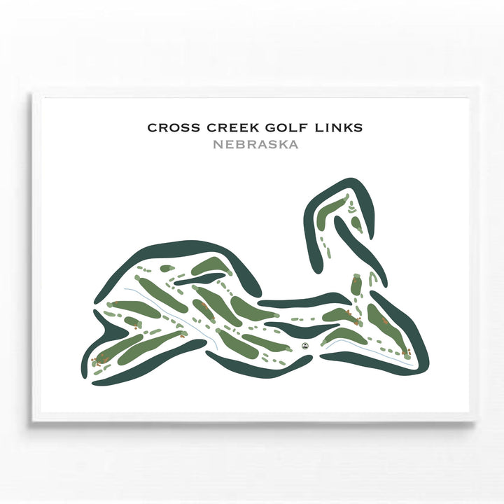 Cross Creek Golf Links, Nebraska - Printed Golf Courses