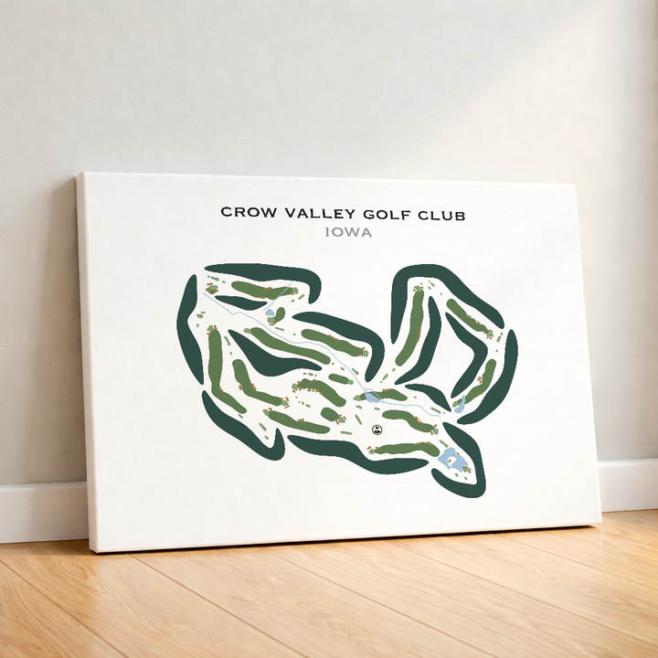 Crow Valley Golf Club, Iowa - Printed Golf Courses