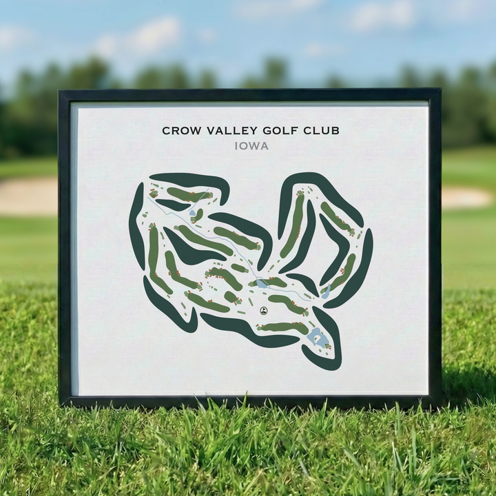 Crow Valley Golf Club, Iowa - Printed Golf Courses