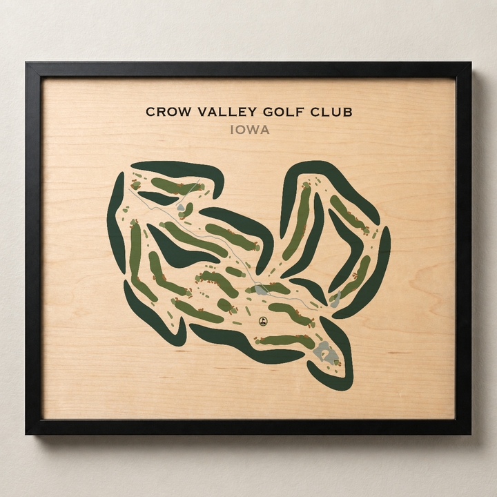 Crow Valley Golf Club, Iowa - Printed Golf Courses