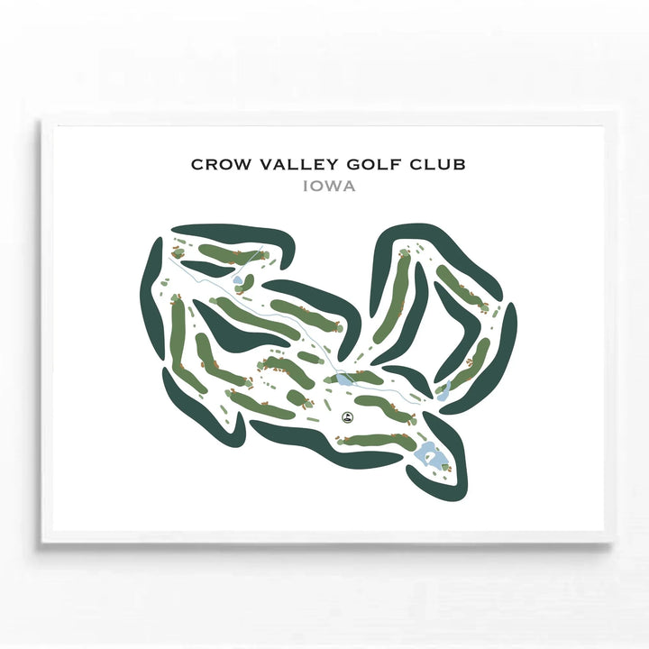 Crow Valley Golf Club, Iowa - Printed Golf Courses