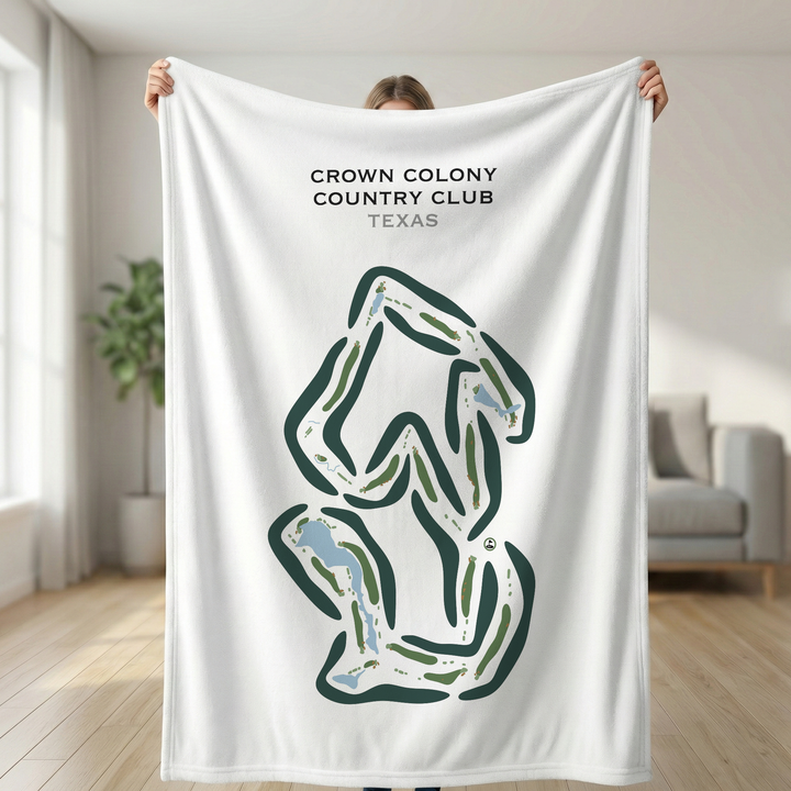 Crown Colony Country Club, Texas - Printed Golf Courses