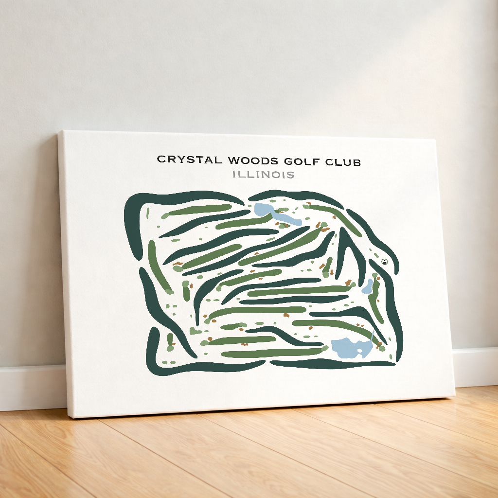 Crystal Woods Golf Club, Illinois - Printed Golf Courses