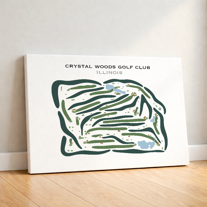 Crystal Woods Golf Club, Illinois - Printed Golf Courses