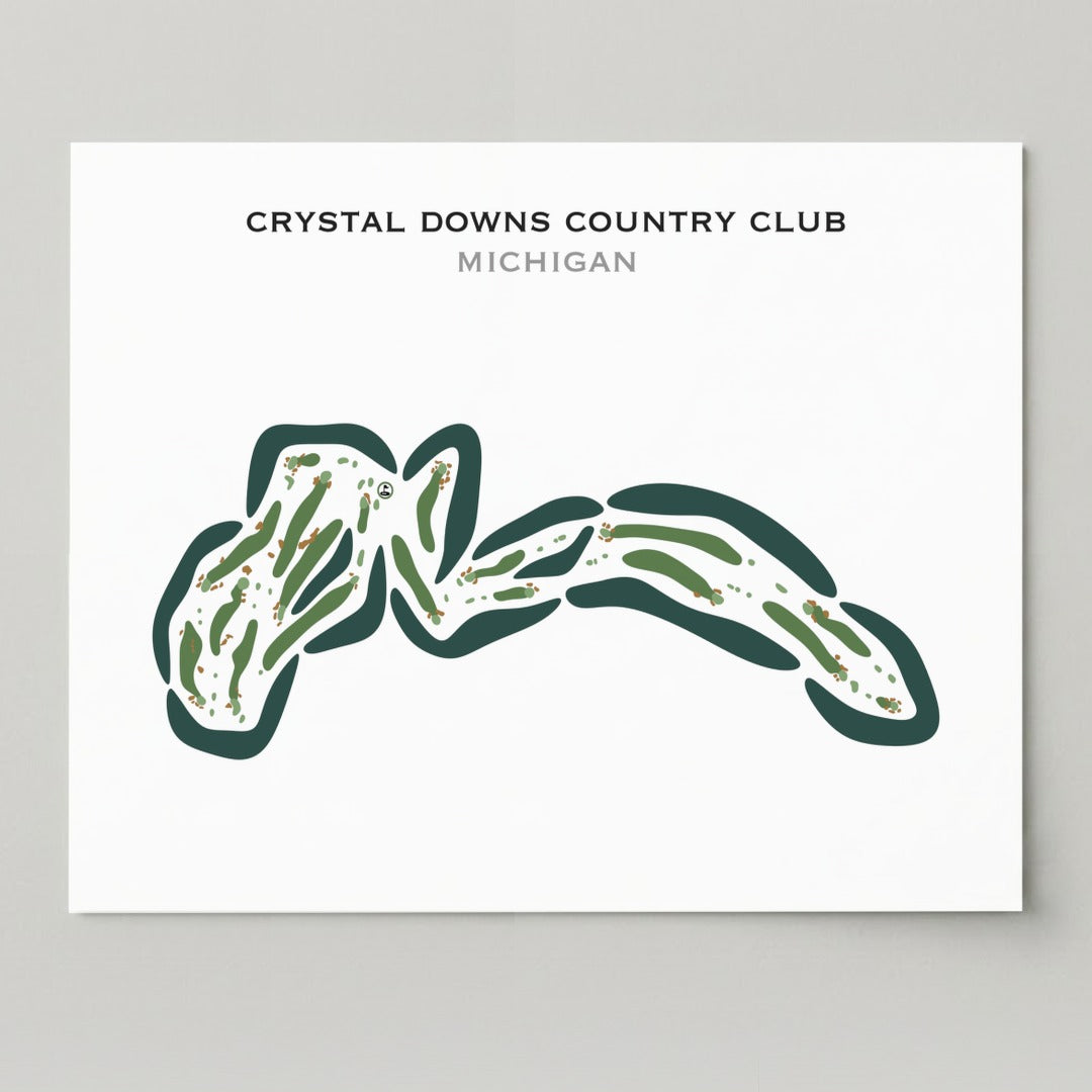 Crystal Downs Country Club, Michigan - Printed Golf Course