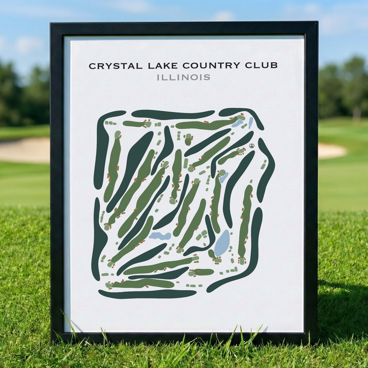 Crystal Lake Country Club, Illinois - Printed Golf Course