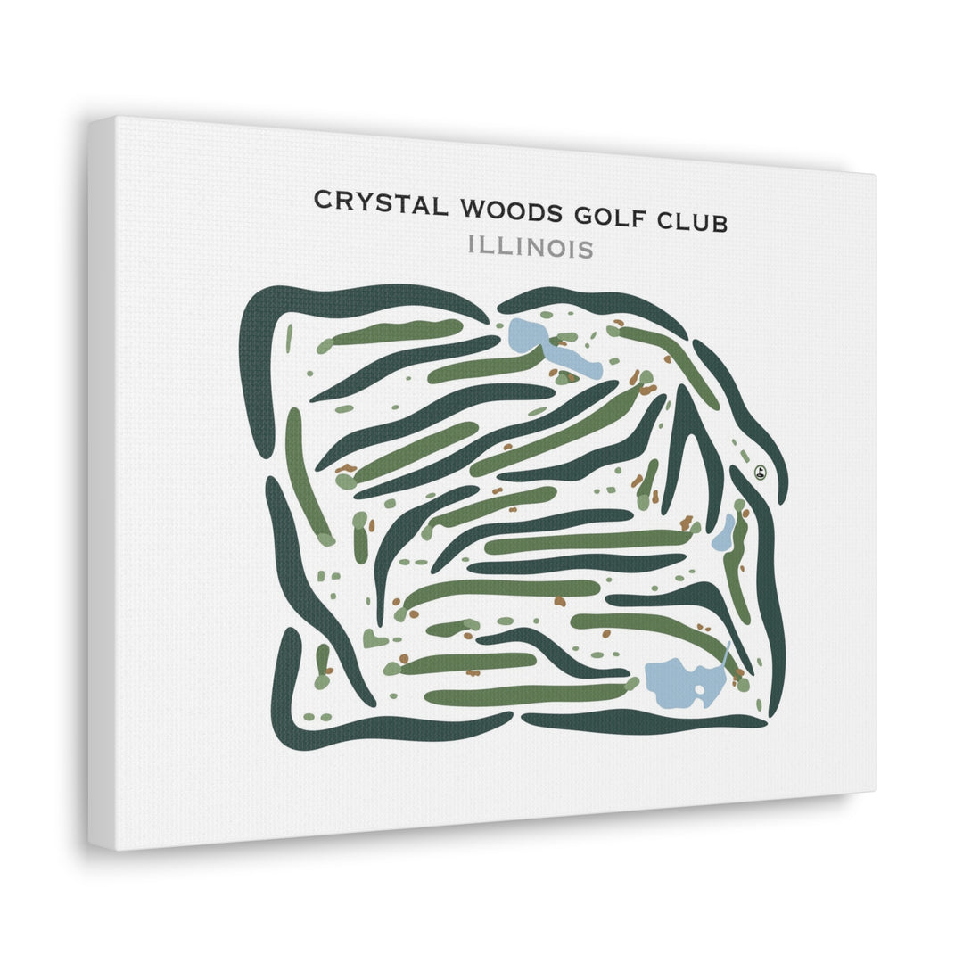 Crystal Woods, Illinois - Printed Golf Courses