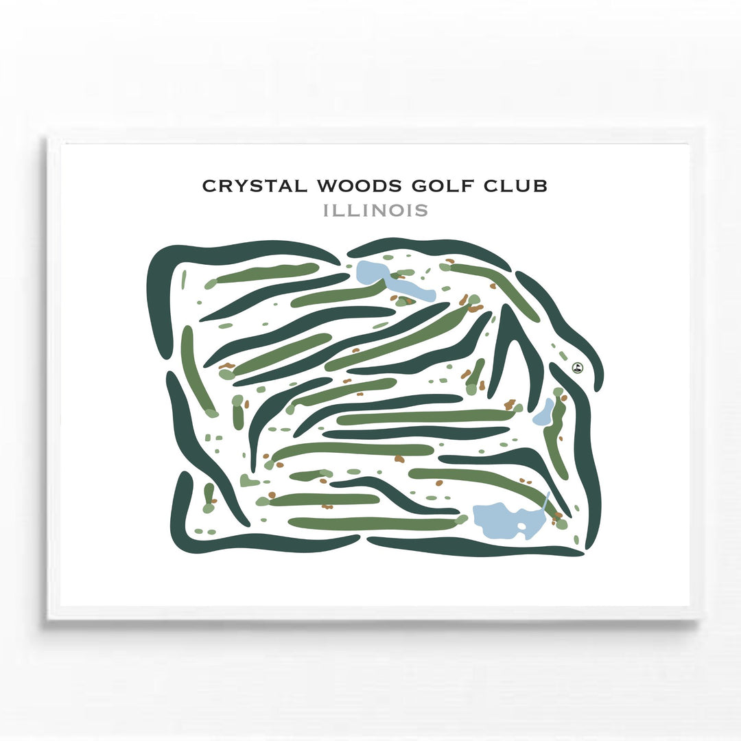 Crystal Woods, Illinois - Printed Golf Courses