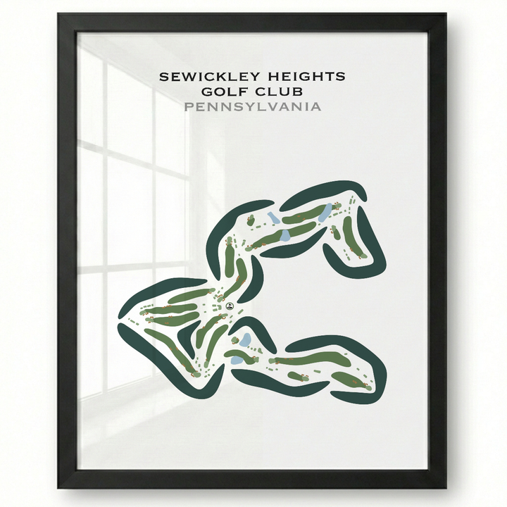 Sewickley Heights Golf Club, Pennsylvania - Printed Golf Courses