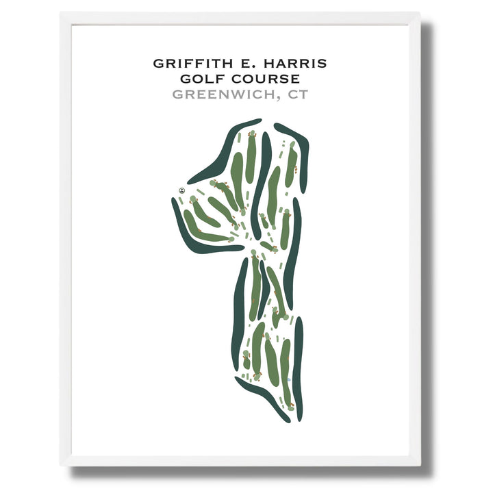 Griffith E Harris Golf Course, Greenwich, Connecticut - Printed Golf Course