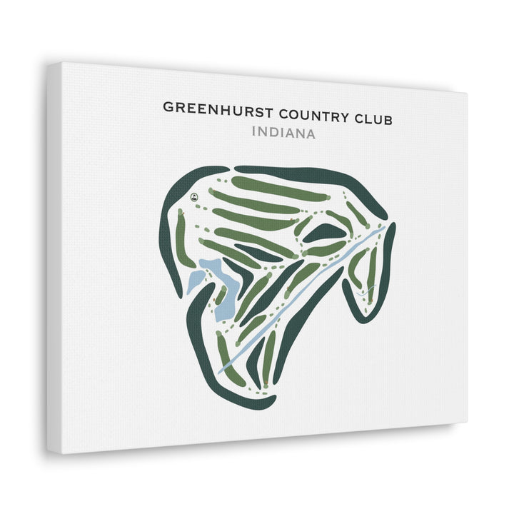 Greenhurst Country Club, Indiana - Printed Golf Courses