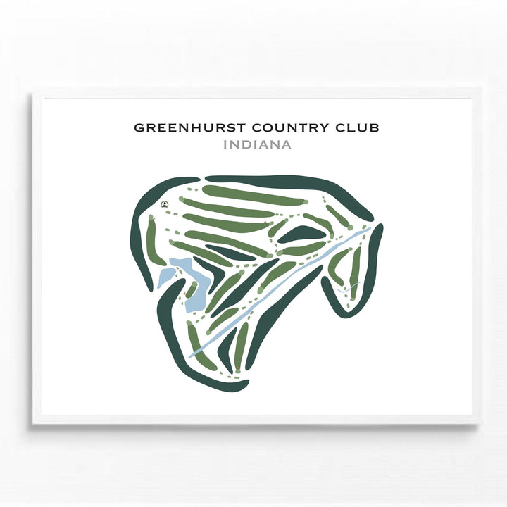 Greenhurst Country Club, Indiana - Printed Golf Courses