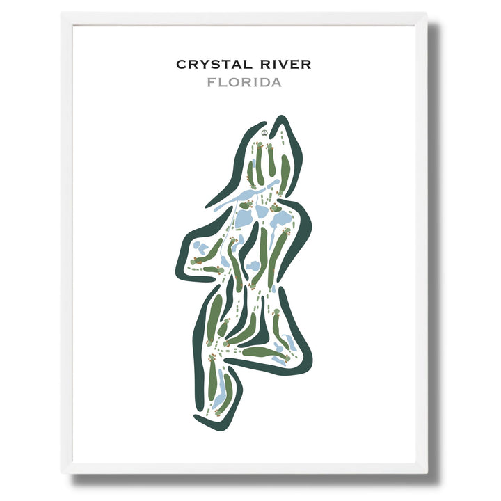 Crystal River, Florida - Printed Golf Courses