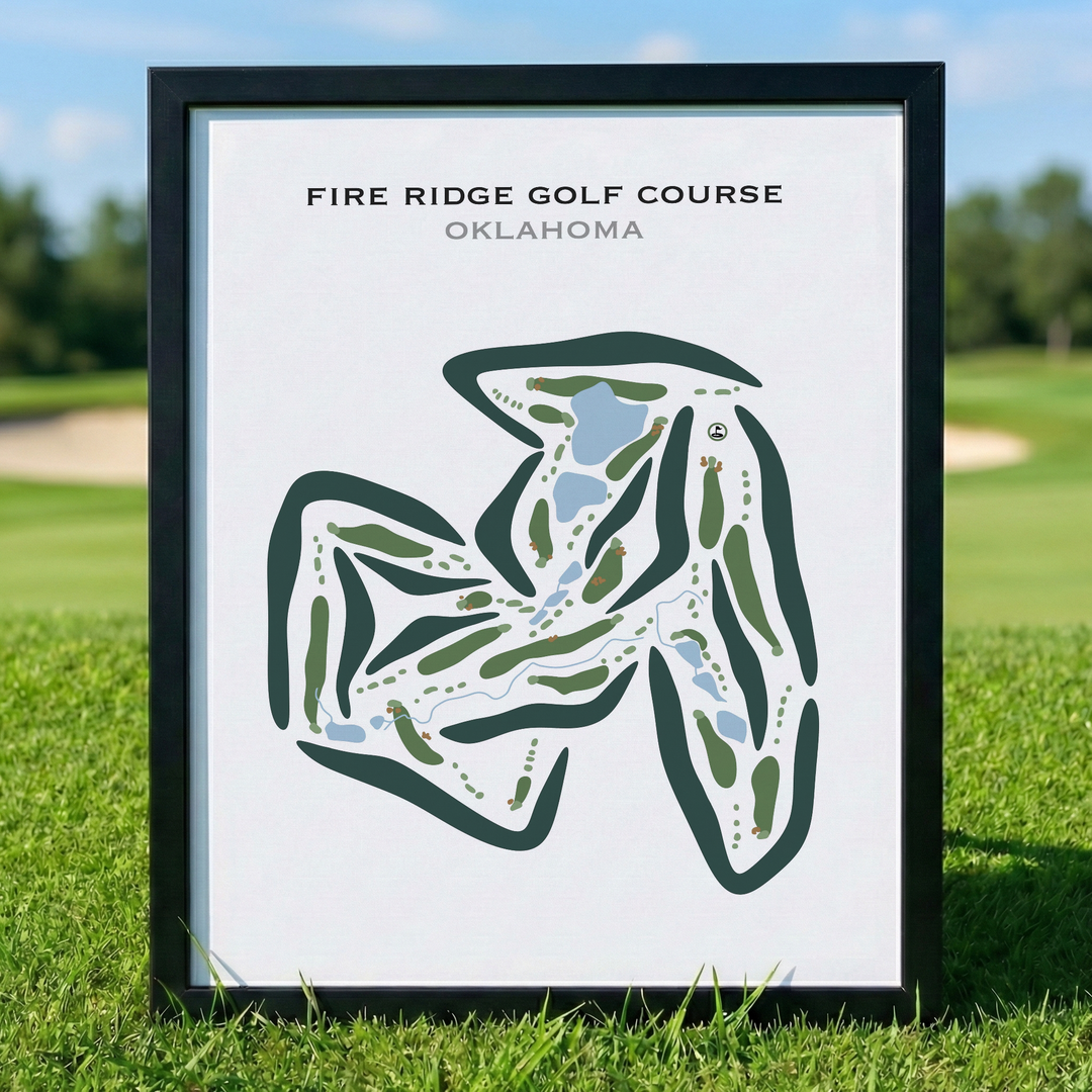 Fire Ridge Golf Course, Oklahoma - Printed Golf Courses