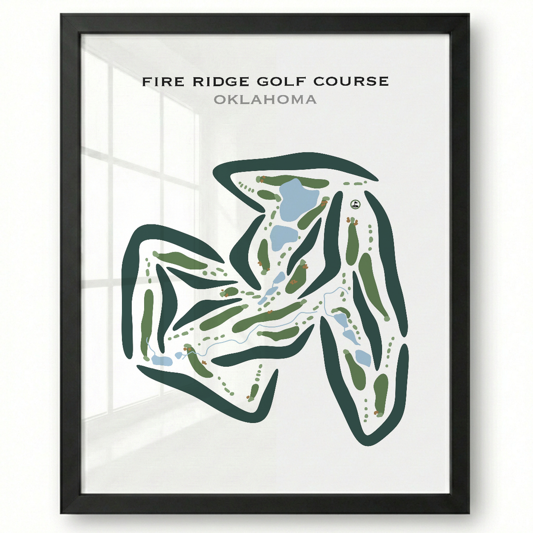 Fire Ridge Golf Course, Oklahoma - Printed Golf Courses