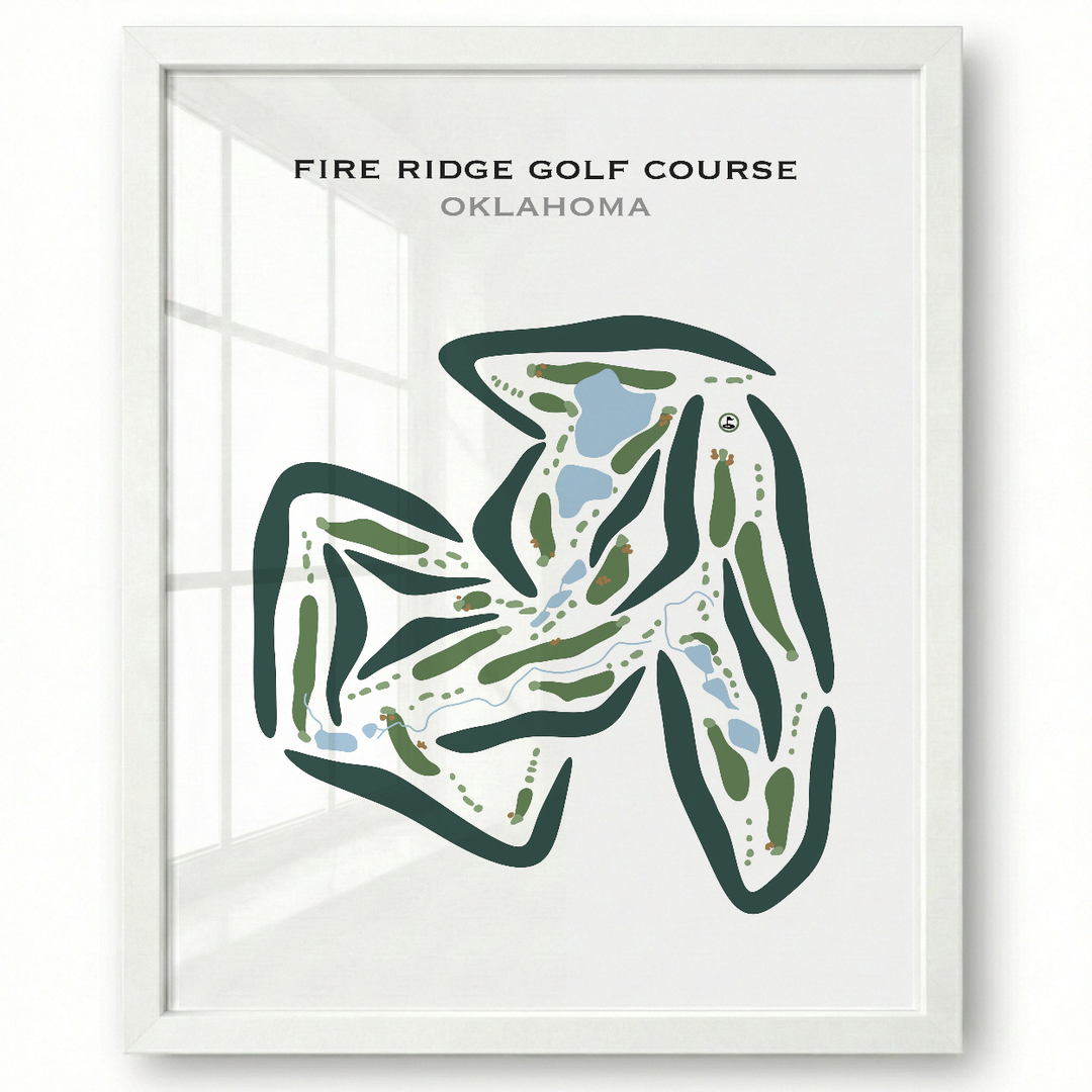 Fire Ridge Golf Course, Oklahoma - Printed Golf Courses