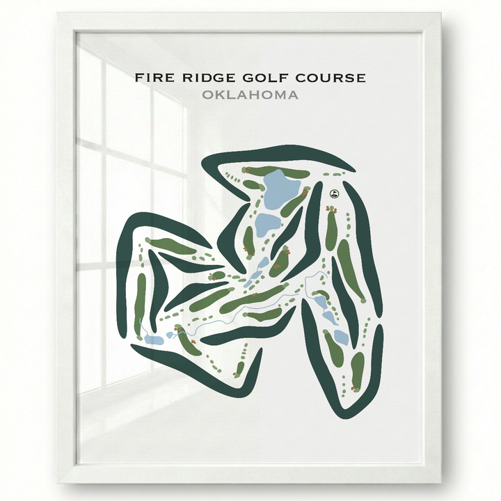Fire Ridge Golf Course, Oklahoma - Printed Golf Courses