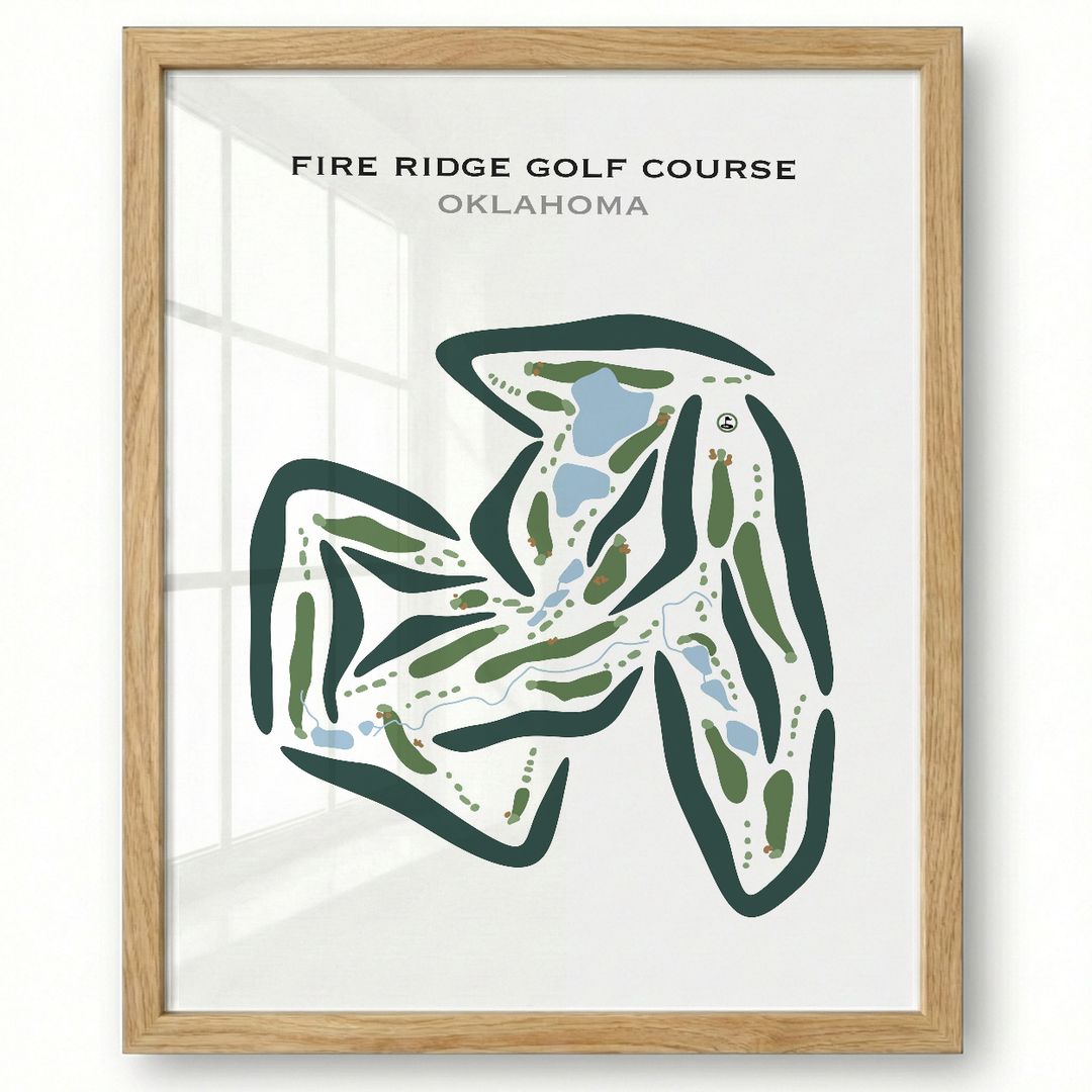Fire Ridge Golf Course, Oklahoma - Printed Golf Courses