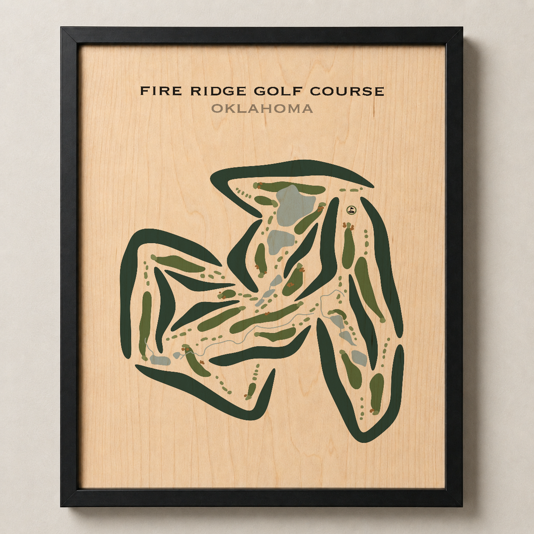 Fire Ridge Golf Course, Oklahoma - Printed Golf Courses