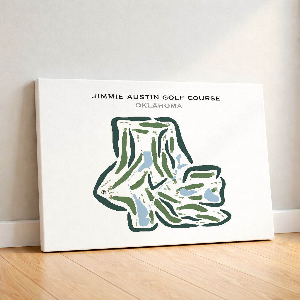 Jimmie Austin Golf Course, Oklahoma - Printed Golf Courses