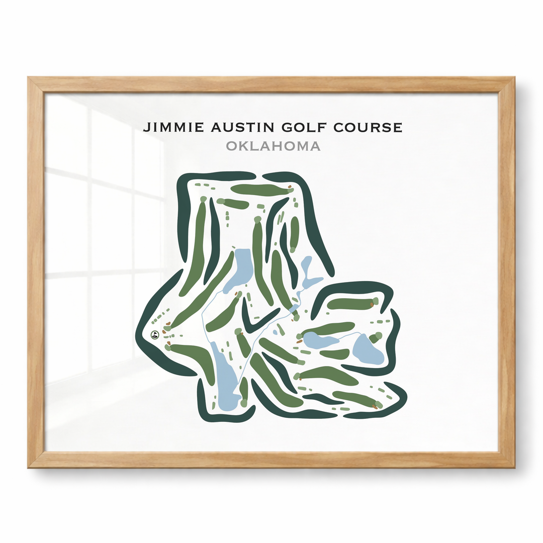 Jimmie Austin Golf Course, Oklahoma - Printed Golf Courses