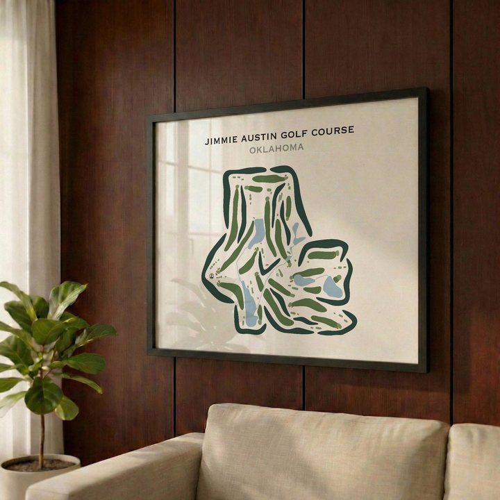 Jimmie Austin Golf Course, Oklahoma - Printed Golf Courses