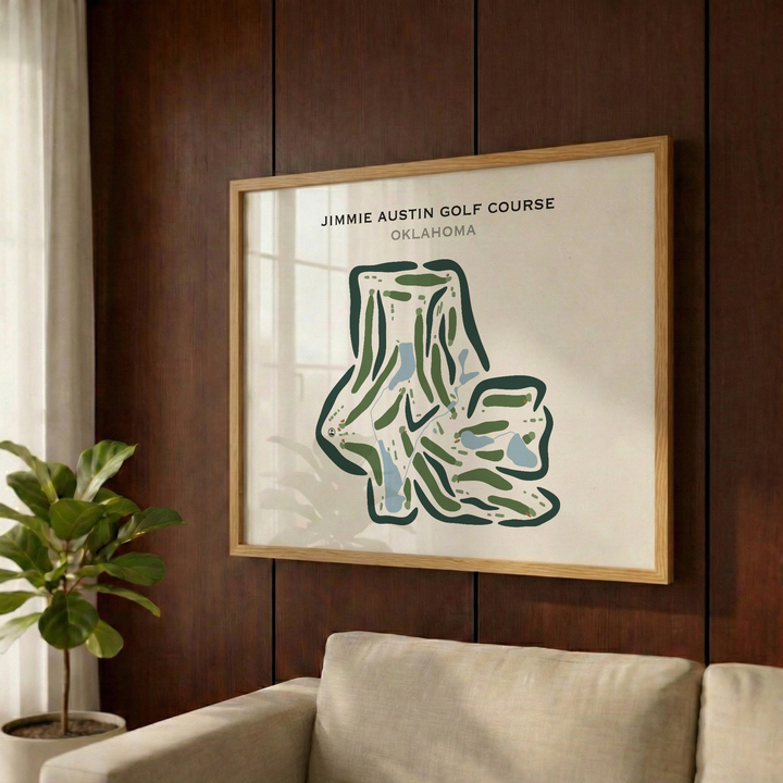 Jimmie Austin Golf Course, Oklahoma - Printed Golf Courses