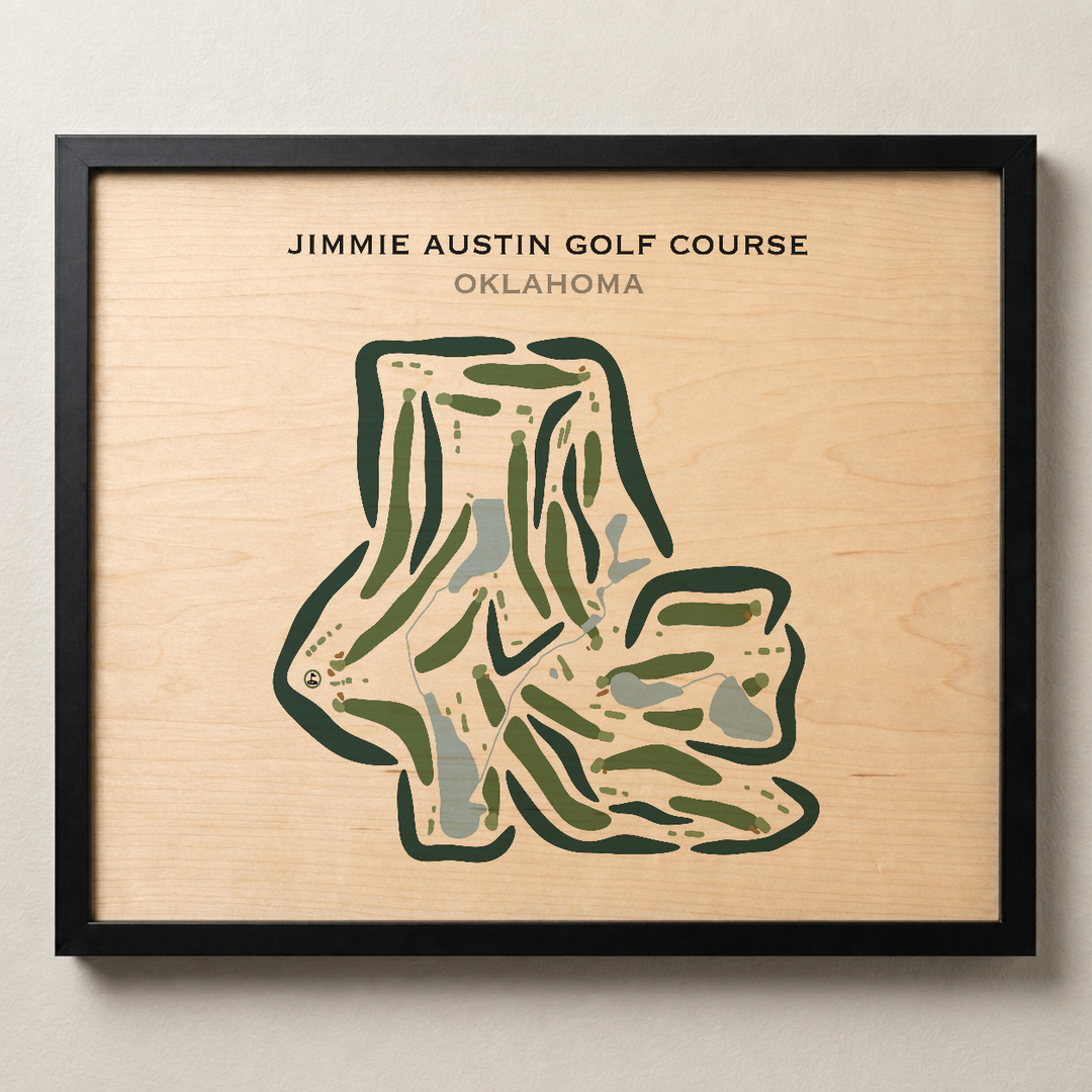 Jimmie Austin Golf Course, Oklahoma - Printed Golf Courses