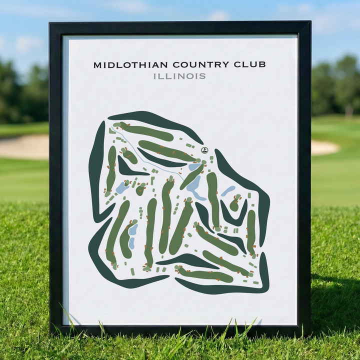 Midlothian Country Club, Illinois - Printed Golf Courses