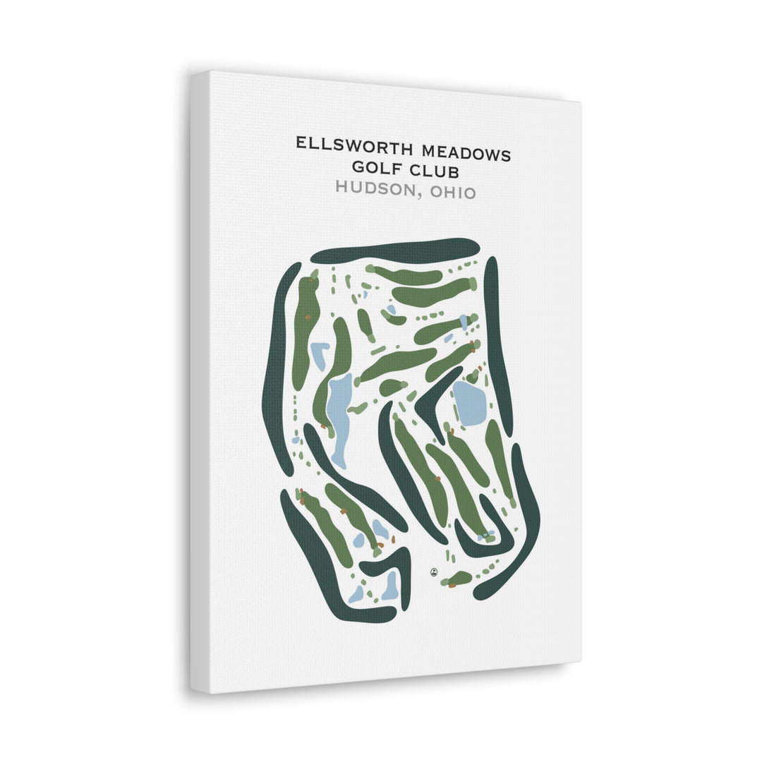 Ellsworth Meadows Golf Club, Hudson, Ohio - Printed Golf Courses